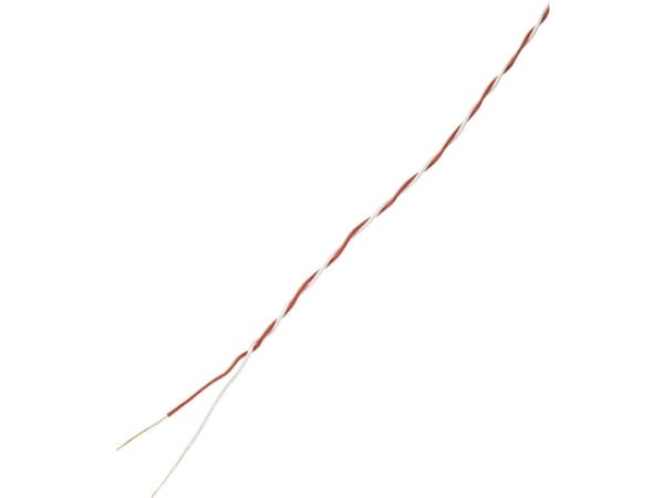 TRU KOMPONENTER 1567213 Korsad tråd 2 x 0,28 mm² Röd, vit 10 m