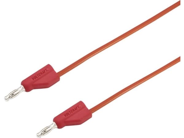 VOLTCRAFT MSB-300 Prøveledning Lamelstik 4 mm Lamelstik 4 mm 0.75 m Rød 1 stk