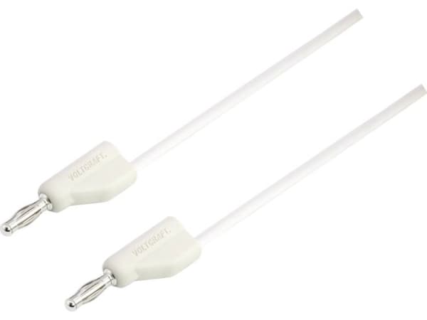 VOLTCRAFT MSB-300 Prøveledning Lamelstik 4 mm Lamelstik 4 mm 2.00 m Hvid 1 stk