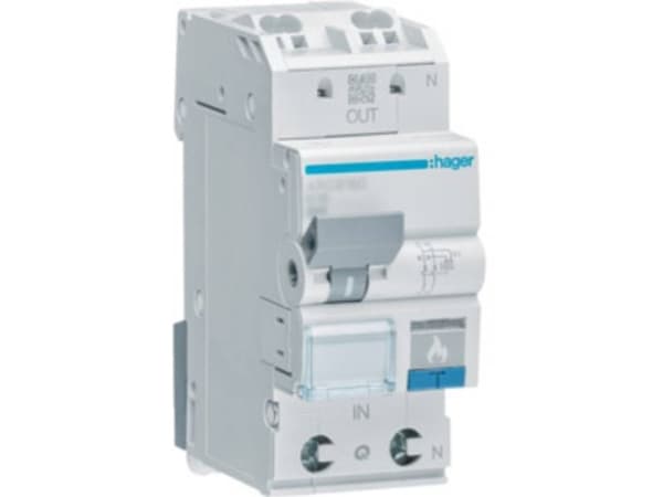 Hager paloturvakytkin 2-napainen 13 A 230 V ARC913D (ARC913D) (ARC913D)