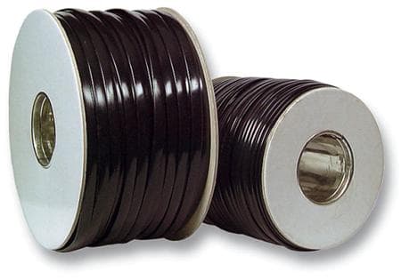 EFB NORDIC Telefonkabel flad, PVC 1x6xAWG26 sort, 100 m ring, kabeldiameter 6,8 x 2,35 mm - (100 meter)