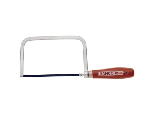 Bahco 238, bågfil, stål, trä, orange, rostfritt stål, orange, 1 st