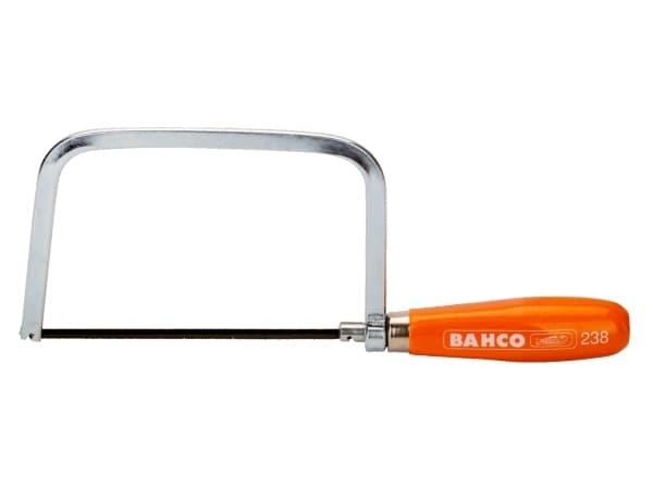 Bahco 238, bågfil, stål, trä, orange, rostfritt stål, orange, 1 st