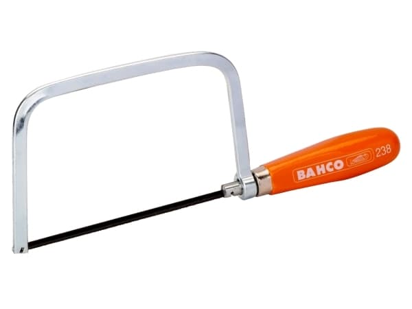 Bahco 238, bågfil, stål, trä, orange, rostfritt stål, orange, 1 st