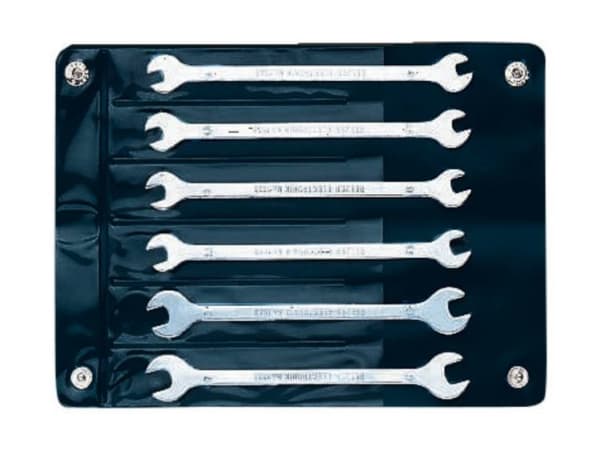Bahco Dubbel U-nyckel, sats, mm, Kromlegerat stål, Rostfritt stål, 4x4,4.5x4.5,5x5,5.5x5.5,6x6,7x7, 70 g, 6 styck