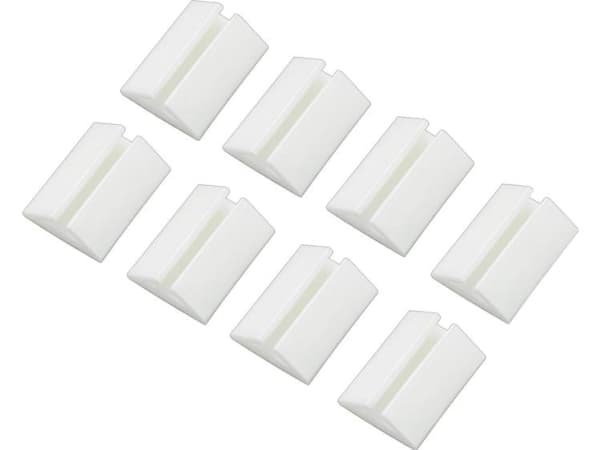 TRU COMPONENTS Kabelhållare Självhäftande 1571994 Bundle-Ø-område 2,50 till 3,50 mm Vit 8 st