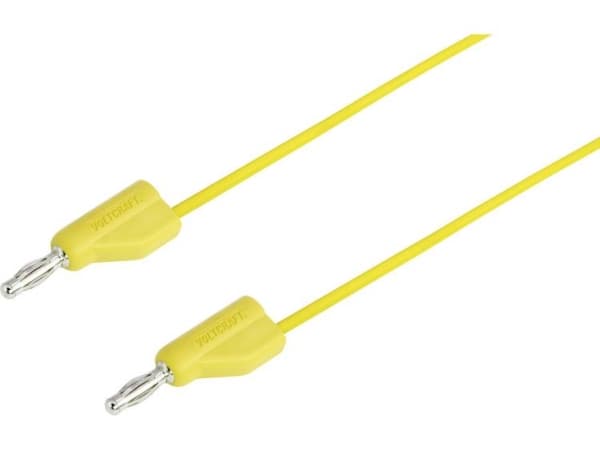 VOLTCRAFT MSB-300 Prøveledning Lamelstik 4 mm Lamelstik 4 mm 1.00 m Gul 1 stk