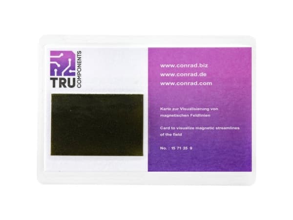 TRU COMPONENTS Magnetfelt-visualiseringskort MVC11HGM (L x B) 95 mm x 65 mm Magnetisk displayflade: (L x B) 40 mm x 27 mm