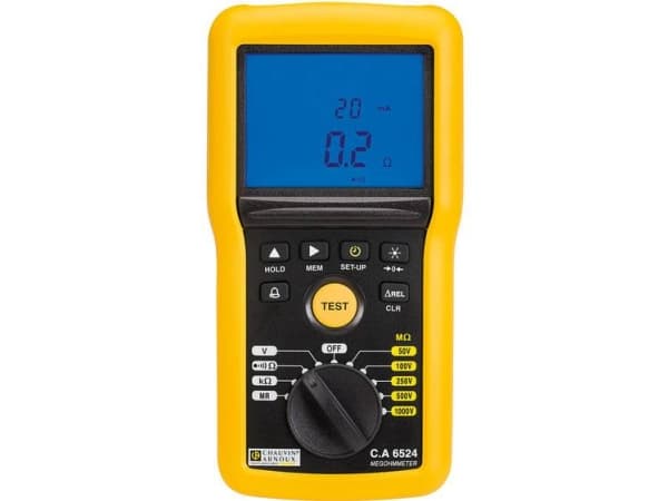 Chauvin Arnoux C.A 6524 Isolationsmåler 50 V, 100 V, 250 V, 500 V, 1000 V 200 GΩ
