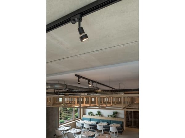 SLV PURI, Spotlight på skinne, GU10, 1 ampuller, 220-240 V, Sort
