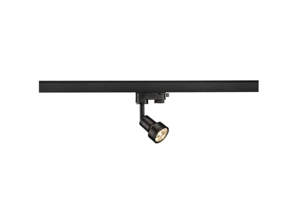 SLV PURI, Spotlight på skinne, GU10, 1 ampuller, 220-240 V, Sort