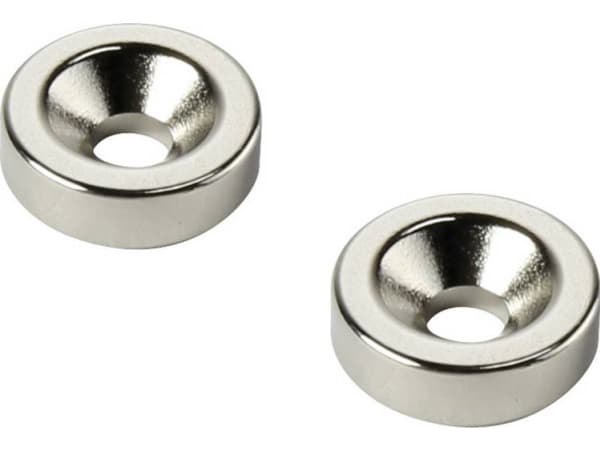 TRU COMPONENTS D20T5-M4 Ring med permanentmagnet (Ø x H) 20 mm x 5 mm N35 Gränstemperatur (max.): 80 °C