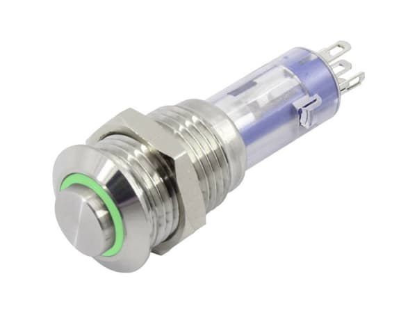 TRU COMPONENTS LAS4GQH-11ZE/G/24V/S Tryckvakter 48 V 2 A 1 x On/Off Klickande Grön 1 st