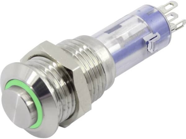 TRU COMPONENTS LAS4GQH-11ZE/G/24V/S Tryckvakter 48 V 2 A 1 x On/Off Klickande Grön 1 st