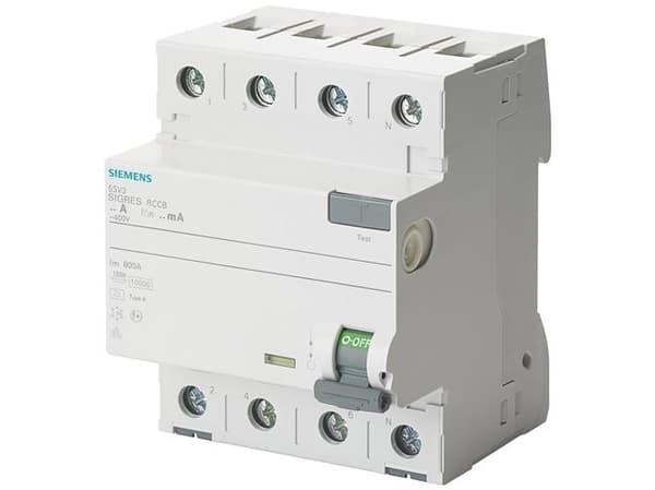 Siemens 5SV33446KK12 FI-säkerhetsbrytare A 4-polig 40 A 0,03 A 400 V