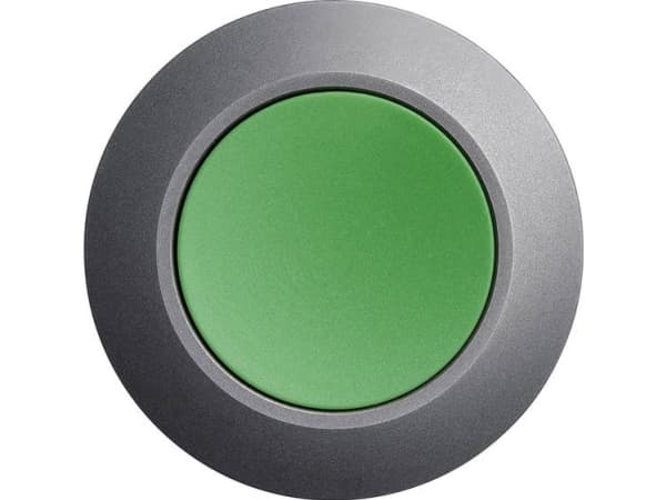 Siemens 3SU1060-0JA40-0AA0 Painike Eturengas metallia, säätönuppi litteä Vihreä Paineen vapautus 1 kpl