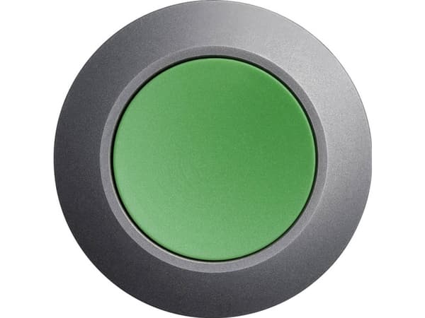 Siemens 3SU1060-0JA40-0AA0 Painike Eturengas metallia, säätönuppi litteä Vihreä Paineen vapautus 1 kpl