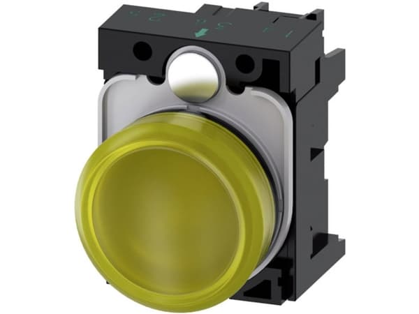 Siemens 3SU1102-6AA30-1AA0, 30 mm, 50 mm, 100 mm, 1 styck, Gul, Tjeckien