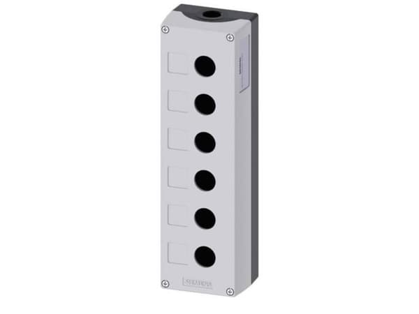 Siemens 3SU1856-0AA00-0AB1 Tyhjä kotelo 6 asennuspistettä, Maahan kiinnitettäväksi (L x S x K) 285 x 85 x 64 mm Harmaa 1 kpl