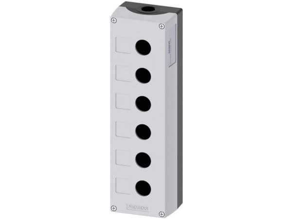 Siemens 3SU1856-0AA00-0AB1 Tyhjä kotelo 6 asennuspistettä, Maahan kiinnitettäväksi (L x S x K) 285 x 85 x 64 mm Harmaa 1 kpl