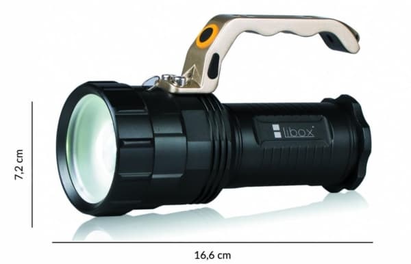 libox - Taskulamppu - LED - 3 tilaa - 10 W - musta