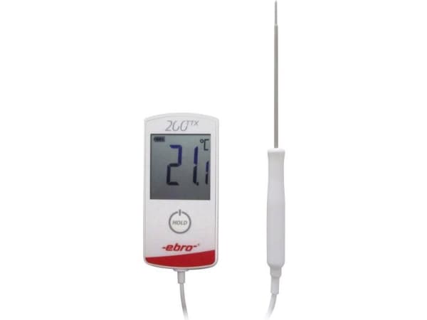 ebro TTX 200 upotuslämpömittari (HACCP) Mittausalue lämpötila -30 - +200 °C HACCP:n mukainen (elintarviketurvallisuus), IP65