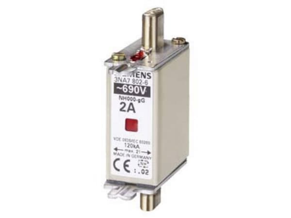 Siemens 3NA78026 Sikringsindsats Sikringsstørrelse = 0 2 A 690 V 3 stk