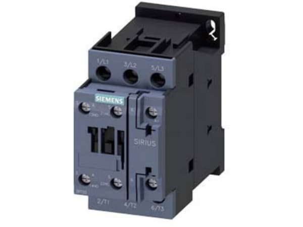 SIEMENS-kontaattori 15kW, 400V AC, 32A AC33-napainen, 1NO+1NC, ohjausjännite 230V AC 50/60Hz, koko S0