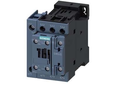 SIEMENS-kontaktori, AC-1, 35 A/400 V/40 °C, S0, 4-p-e, 110 V DC, 1 NO+1 NC, ruuviliitin