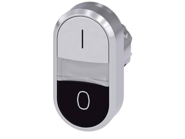Siemens 3SU1050-3AB61-0AK0 Dubbel tryckknapp (B x H) 29,9 mm x 57,9 mm IP66, IP67, IP69/IP69K 1 st