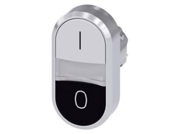Siemens 3SU1050-3AB61-0AK0 Dubbel tryckknapp (B x H) 29,9 mm x 57,9 mm IP66, IP67, IP69/IP69K 1 st