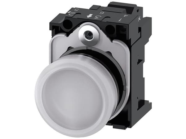 Siemens 3SU1106-6AA60-3AA0, 30 mm, 50 mm, 80 mm, 1 kpl, Valkoinen, Tšekin tasavalta