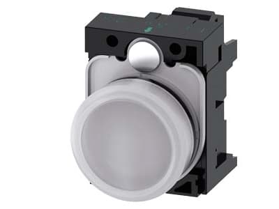 Siemens 3SU1106-6AA60-3AA0, 30 mm, 50 mm, 80 mm, 1 kpl, Valkoinen, Tšekin tasavalta