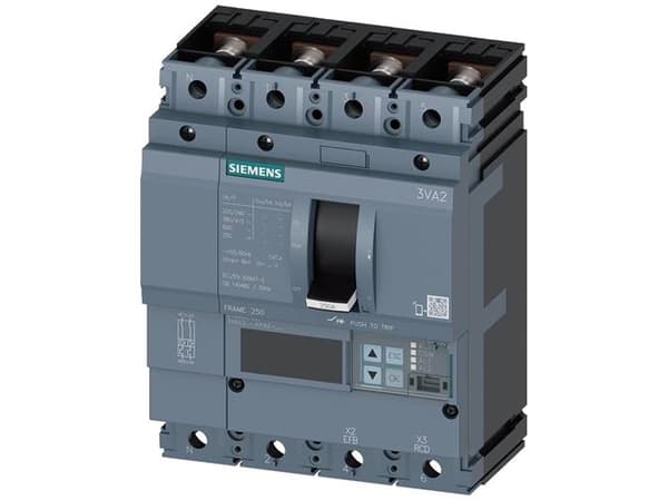Siemens 3VA2225-5KP42-0AA0 Katkaisija 1 kpl Asetusalue (virta): 100 - 250 A Kytkentäjännite (max.): 690 V/AC (L x K x S) 140 x 181 x 86 mm