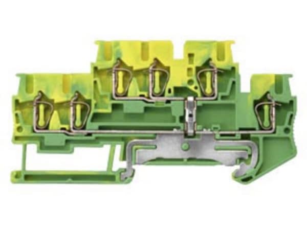 Siemens 8WH20230CF07 Dobbeltlags-beskyttelseslederklemme Fjedertræk-tilslutnng Grøn, Gul 1 stk
