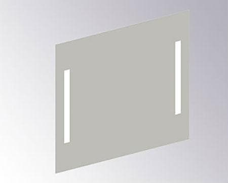 Laufen Arte spejl 60x65cm led - med 2 vertikale led lysfelter