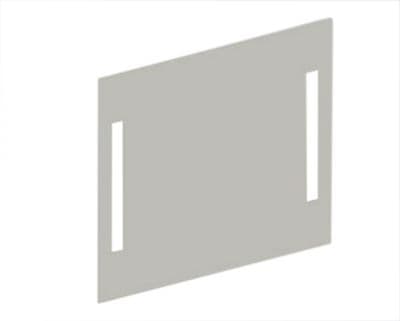 Laufen Arte spejl 60x65cm led - med 2 vertikale led lysfelter