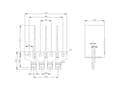 Miniatyrbild 4 av 5: Siemens 3VA9154-0QC00 Tilslutningstilbehør 1 stk (B x T) 130 mm x 61.2 mm