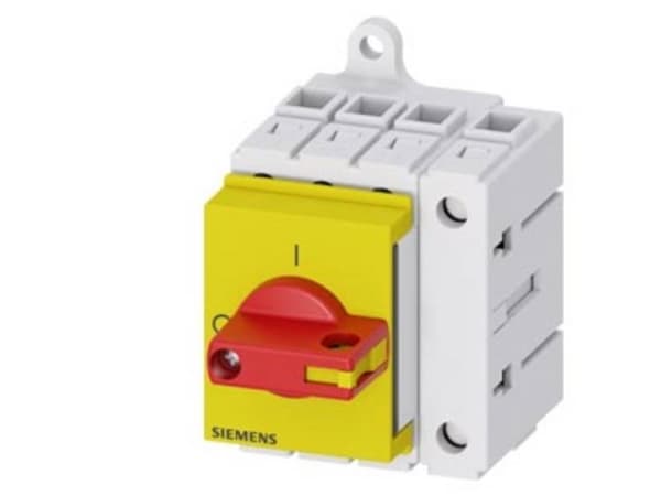 Siemens 3LD31300TL13, Kiertokytkin, 4P, Langallinen, Punainen, Valkoinen, Keltainen, IP40, Pölynkestävä