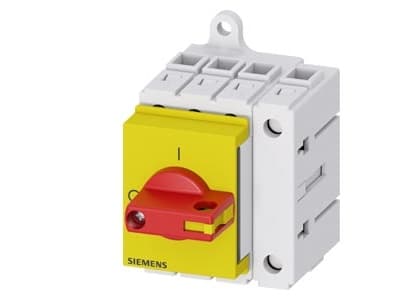 Siemens 3LD31300TL13, Kiertokytkin, 4P, Langallinen, Punainen, Valkoinen, Keltainen, IP40, Pölynkestävä