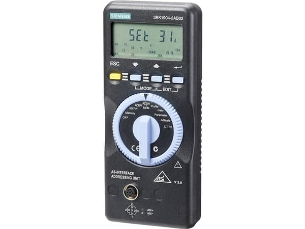 Siemens 3RK1904-2AB02, AS-liittymän kohdistusyksikkö, IP20, 1,5 m, 150 mA, REACH, RoHS, WEEE, Akku