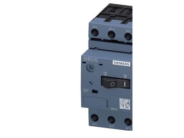 Siemens 3RV1011-0AA10 Strömbrytare 1 st Inställningsområde (ström): 0,11 - 0,16 A Kopplingsspänning (max.): 690 V/AC (B x H x D) 45 x 90 x 75 mm
