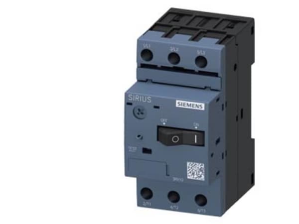 Siemens 3RV1011-0AA10 Strömbrytare 1 st Inställningsområde (ström): 0,11 - 0,16 A Kopplingsspänning (max.): 690 V/AC (B x H x D) 45 x 90 x 75 mm