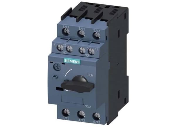 Siemens 3RV2011-0HA15 Katkaisija 1 kpl Asetusalue (virta): 0,55 - 0,8 A Kytkentäjännite (max.): 690 V/AC (L x K x S) 45 x 97 x 97 mm
