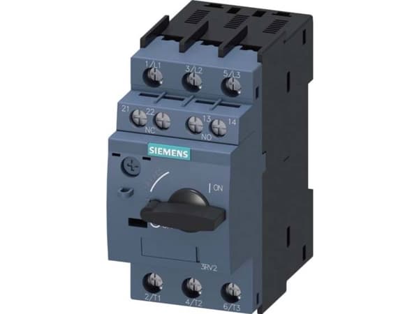 Siemens 3RV2011-1AA15 Katkaisija 1 kpl Asetusalue (virta): 1,1 - 1,6 A Kytkentäjännite (max.): 690 V/AC (L x K x S) 45 x 97 x 97 mm