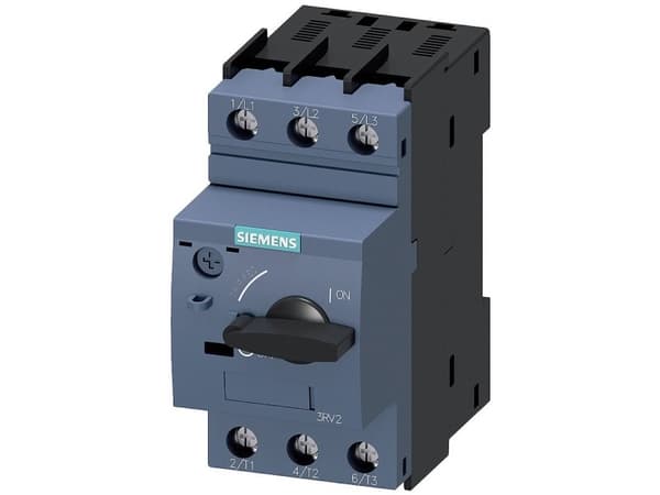 Siemens 3RV2021-0GA10 Katkaisija 1 kpl Asetusalue (virta): 0,45 - 0,63 A Kytkentäjännite (max.): 690 V/AC (L x K x S) 45 x 97 x 97 mm