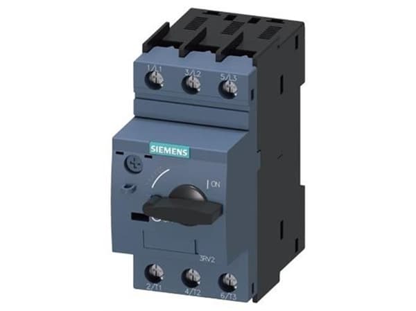 Siemens 3RV2021-0GA10 Katkaisija 1 kpl Asetusalue (virta): 0,45 - 0,63 A Kytkentäjännite (max.): 690 V/AC (L x K x S) 45 x 97 x 97 mm