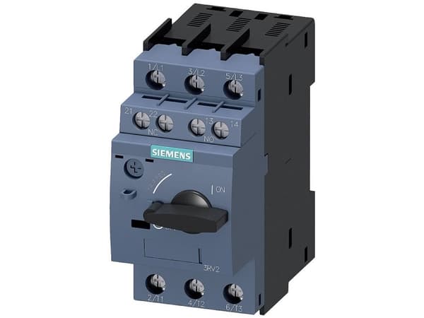 Siemens 3RV2021-0JA15 Katkaisija 1 kpl Asetusalue (virta): 0,7 - 1 A Kytkentäjännite (max.): 690 V/AC (L x K x S) 45 x 97 x 97 mm