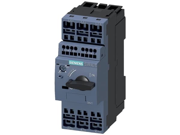 Siemens 3RV2021-1AA25 Strömbrytare 1 st Inställningsområde (ström): 1,1 - 1,6 A Kopplingsspänning (max.): 690 V/AC (B x H x D) 45 x 119 x 97 mm