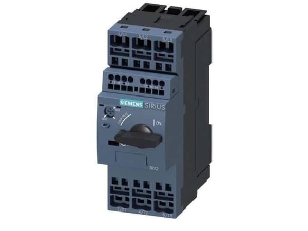 Siemens 3RV2021-1AA25 Strömbrytare 1 st Inställningsområde (ström): 1,1 - 1,6 A Kopplingsspänning (max.): 690 V/AC (B x H x D) 45 x 119 x 97 mm